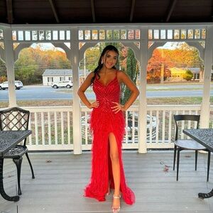 Elegant Red Evening Gown